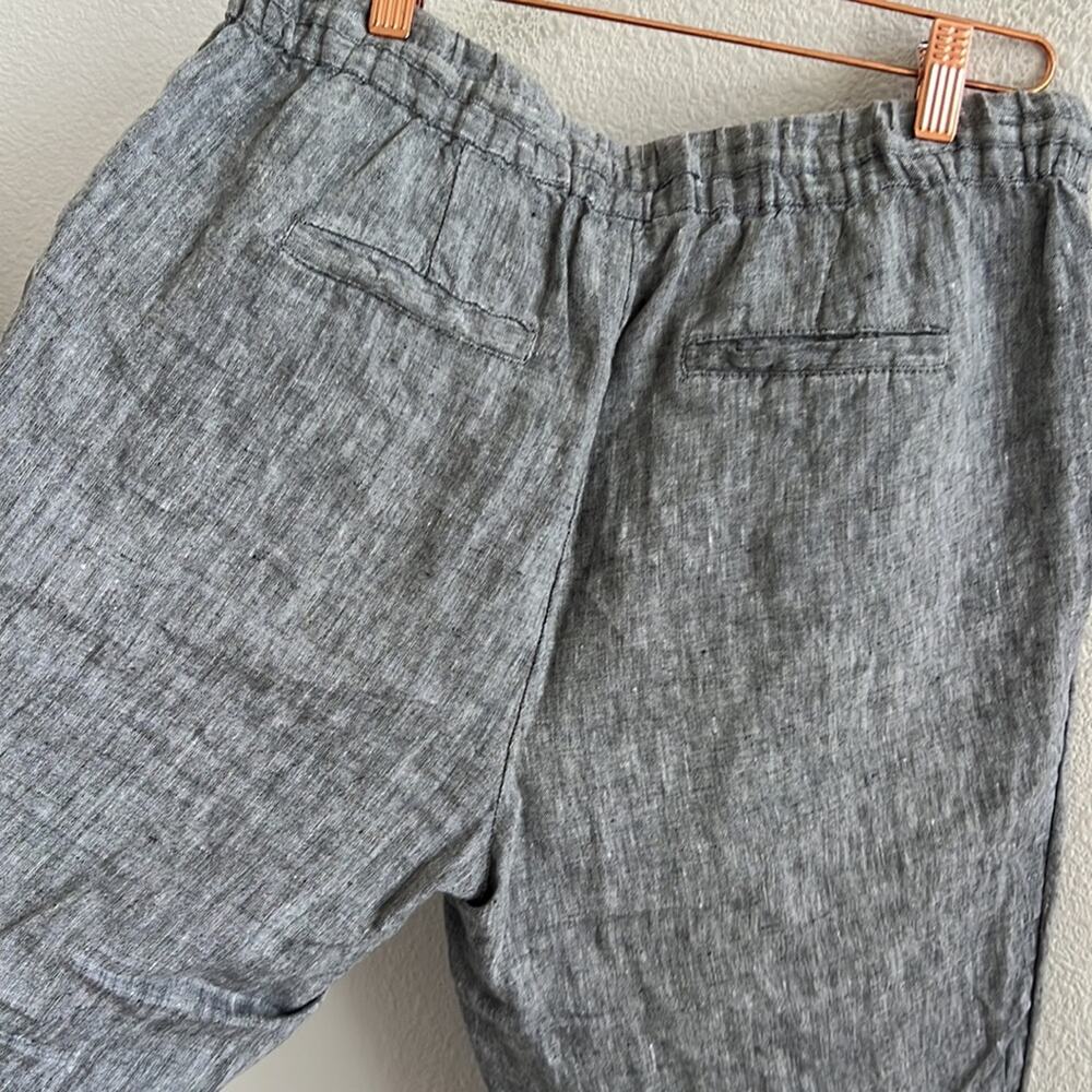 Charter Club 100% Linen Grey Pull On Elastic Waist Pants Straight Leg Small - Picture 5 of 6